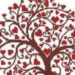 Схема вышивки крестиком - дерево любви