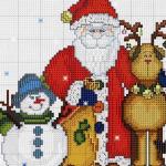 Дед Мороз - схема вышивки крестиком
