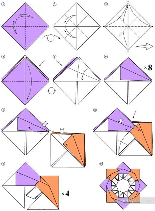Модульное оригами - звезда