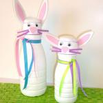 Из пластиковых бутылок - поделка кролик
