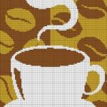 Схема вышивки кофе
