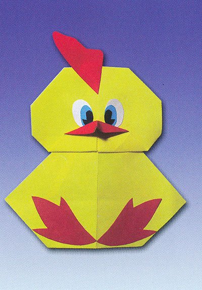 Цыпленок - оригами для детей
