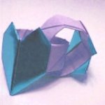 Сборка оригами. Колечко с сердечком