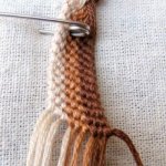 Макраме, схема плетения простого браслета из ниток