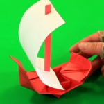 Искусство оригами. Корабль с парусом