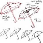 Урок рисования зонтиков