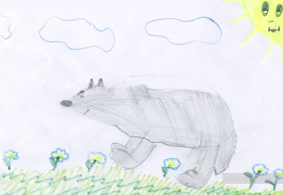 Урок поэтапного рисования животных - рисуем волчонка
