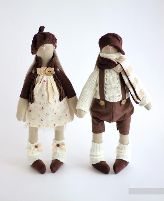 Тильдозайцы и куколки от Виктории Вагиль