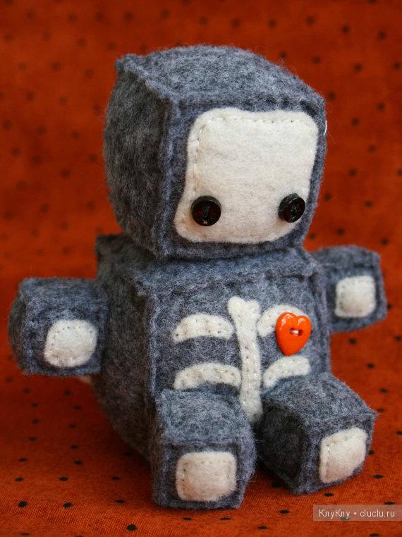 Авторские мягкие игрушки - роботы от Littlebrownbyrd