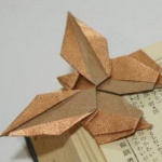 Схема оригами "закладка-бабочка"
