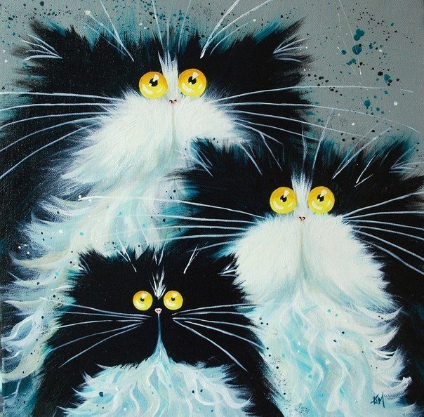 Забавные картинки котов от Kim Haskins
