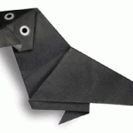 Оригами для детей. Ворона
