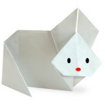 Оригами для детей. Заяц