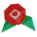Поделки оригами из бумаги. Цветок