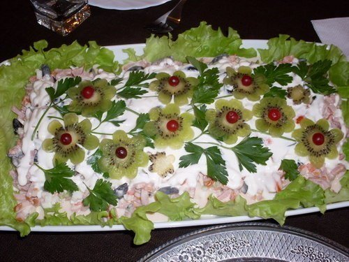 Карвинг, фото украшения салатов