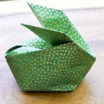 Оригами, схемы надувного кролика