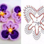 Схемы для вязания цветочков
