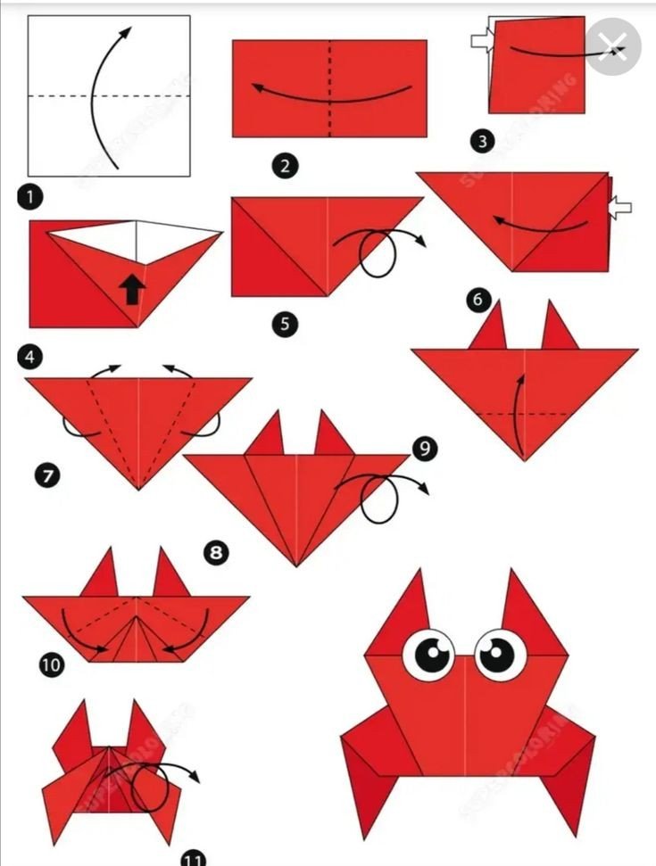 Оригами из бумаги для начинающих / Искусство оригами - поделки из бумаги /  КлуКлу | 3914