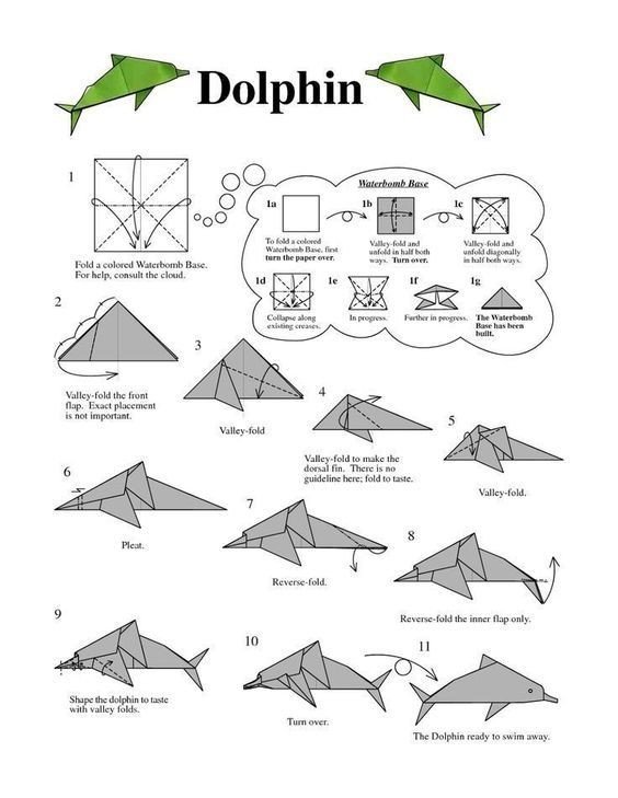 оригами из бумаги для детей, оригами схемы скачать | Поделки, Бумажные поделки, Оригами